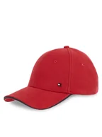 Czapki i chusty sportowe męskie - Tommy Hilfiger Czapka z daszkiem Th Corp Flannel 6 Panel Cap AM0AM13164 Czerwony - miniaturka - grafika 1
