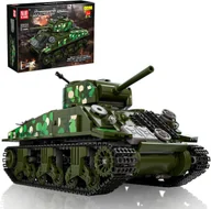 Klocki - KLOCKI KONSTRUKCYJNE MOULD KING 20024 CZOŁG M4 SHERMAN TANK 961 EL. - miniaturka - grafika 1