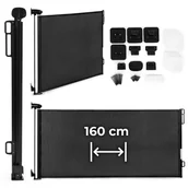 Zabezpieczenia dla dzieci - Bramka barierka roleta 160 cm ochronna zabezpieczająca na schody i drzwi czarna - miniaturka - grafika 1