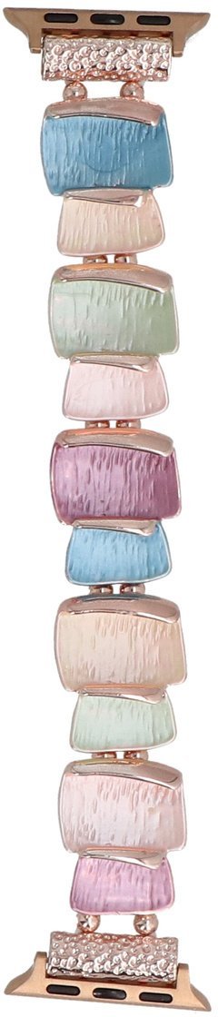 GlacierX bransoleta do smartwatcha Gleam Cube Stretch Bracelet Cotton Candy do Apple Watch 38/40/41mm Pastelowa