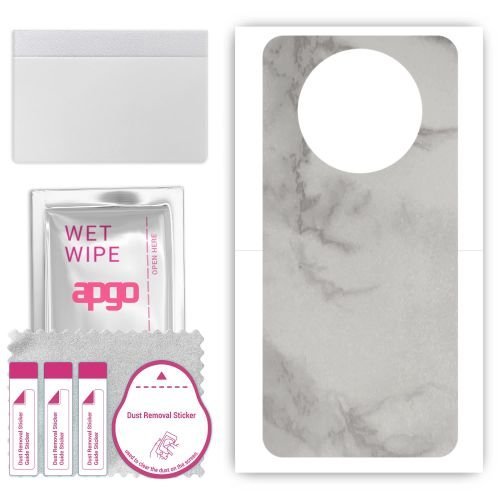folia naklejka skórka strukturalna na TYŁ do Oukitel WP37 - Marmur Szary - apgo SKINS