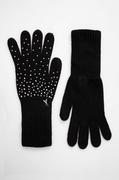 Rękawiczki - Patrizia Pepe rękawiczki z domieszką wełny kolor czarny - miniaturka - grafika 1