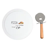 Talerze - Talerz do pizzy z nożem Nuova R2S Kitchen Elements - miniaturka - grafika 1