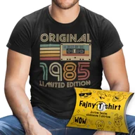 Koszulki męskie - Koszulka Na 40 Urodziny Rocznik 1985 Kaseta Prezent Bawełna 100% M - miniaturka - grafika 1