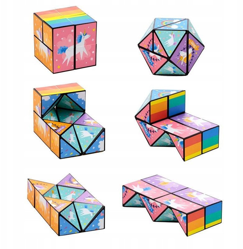Puzzle w kształcie kostki Jednorożec