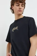 Koszulki męskie - Converse t-shirt bawełniany męski kolor czarny z nadrukiem - miniaturka - grafika 1