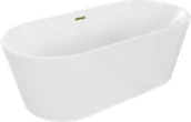 Wanny - Mexen Luna wanna wolnostojąca 160 x 75 cm, biała, przelew złoty - 52031607500-50 - miniaturka - grafika 1