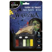 Zabawki kreatywne - KIDEA Farbki do twarzy zestaw Wiedźma Kidea FDTZWKA_20211003170603 - miniaturka - grafika 1