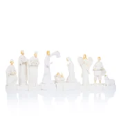 Ozdoby bożonarodzeniowe - ZESTAW figurek do szopki  | 9 figurek | SZOPKA podświeltenie LED | św. Józef Maryja Anioł Pastuszek Trzej Królowie - miniaturka - grafika 1