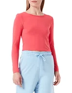Koszulki i topy damskie - ONLY Onlpure Life L/S Short Top JRS T-shirty i topy, Geranium, L - miniaturka - grafika 1