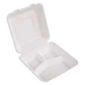 Akcesoria do pakowania - Menu box trójdzielny 235x227 pulpa trzcinowa 50szt - miniaturka - grafika 1