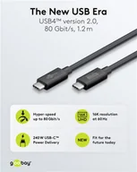 Kable USB - Kabel USB-C USB4 v2.0 80 Gb/s 240W 16K Goobay 1.2m - miniaturka - grafika 1
