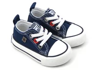 Buty dla dziewczynek - Trampki dziecięce, buty sportowe Big Star HH374195, granatowe - miniaturka - grafika 1