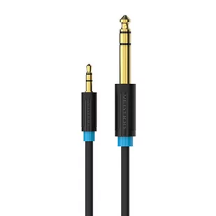 Vention, Kabel Audio 3,5Mm Trs Męski Do 6,35Mm Męski 3M  Babbi, Czarny - Kable - miniaturka - grafika 1