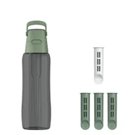 Butelki filtrujące - Butelka Filtrująca Dafi SOLID 0,7 Szałwiowa Zbiornik Czarny 4x Filtr - miniaturka - grafika 1