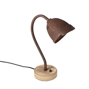 QAZQA Rustykalna lampa stołowa rdza brązowy - Rax - Lampy stojące - miniaturka - grafika 1