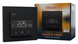 Heatit Z-TRM6 termostat 16A (czarny) Z-wave - Systemy inteligentnych domów - miniaturka - grafika 1