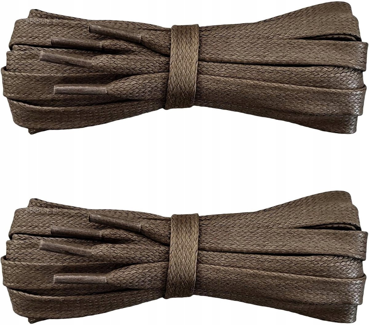 WOSKOWANE Płaskie Sznurówki BRĄZOWE Sznurowadła 120 cm SZEROKIE 5 mm G13-21