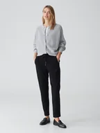 Swetry damskie - OPUS Kardigan w kolorze jasnoszarym - miniaturka - grafika 1