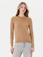 Swetry damskie - BOSS Sweter Ferpina 50544987 Beżowy Slim Fit - miniaturka - grafika 1