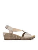 Sandały damskie - Rieker Sandały CEO-624H6-60 Beżowy - miniaturka - grafika 1