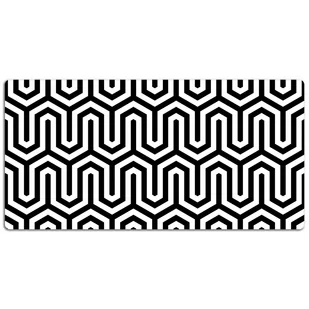 Mata ochronna na biurko Czarno-biała geometria 120x60 cm - Podkładki na biurko - miniaturka - grafika 1