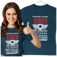 Gadżety dla niej i dla niego - KOSZULKA DLA KOBIETY NA 30 URODZINY NARODZINY LEGENDY 1993 - miniaturka - grafika 1