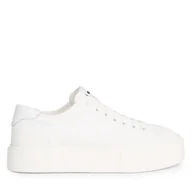 Sneakersy damskie - Sneakersy Tommy Jeans Tjw Foxing Flatform Sneaker EN0EN02480 Biały - miniaturka - grafika 1