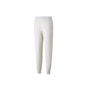 Puma Essential Logo Pants, damskie spodnie dresowe, Beżowe - Spodnie sportowe damskie - miniaturka - grafika 1