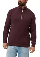Swetry męskie - s.Oliver Big Size Sweter męski, fioletowy, XXL, fioletowy, XXL - miniaturka - grafika 1