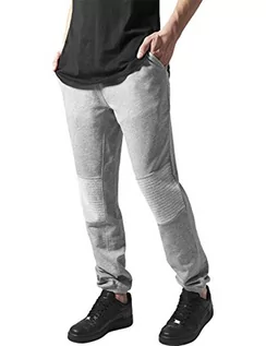 Spodenki męskie - Urban Classics Męskie spodnie Deep Crotch Terry Biker Sweatpants, szary (grey 111), S - grafika 1