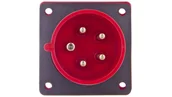 Gniazdka elektryczne - Wtyczka tablicowa 16A 5P 400V czerwona IP44 615-6f7 - miniaturka - grafika 1