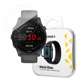 Szkło hartowane 9H na cały ekran Garmin Forerunner 255 z czarną ramką Full - Akcesoria do smartwatchy - miniaturka - grafika 1