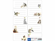 Artykuły biurowe - Tetis Naklejki na zeszyty i książki p25 KN001-06 Koty cena za 1 sztukę - miniaturka - grafika 1