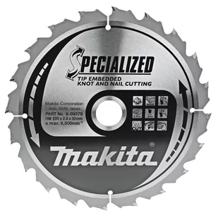 Makita B-09379 piła tarczowa do cięcia drewna z gwoździami i sękami 235x30 mm 20 zębów T.C.T. Specialized - Tarcze do pił - miniaturka - grafika 1