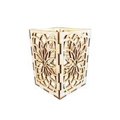 Świeczniki - Lampion Drewniany Latarenka ze Sklejki do Decoupage Ozdoba Świecznik 10cm - miniaturka - grafika 1