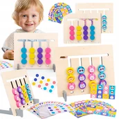 Układanki dla dzieci - Gra Edukacyjna Zestaw Montessori Klocki Zwierzątka Dopasowywanie Kolorów - miniaturka - grafika 1