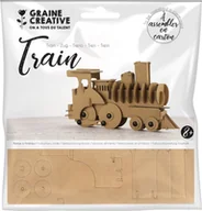 Prace ręczne dla dzieci - Puzzle 3D tekturowe, Lokomotywa - miniaturka - grafika 1
