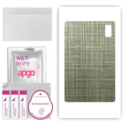 folia naklejka skórka strukturalna na TYŁ do HTC A101 - Tkanina Lniana - apgo SKINS