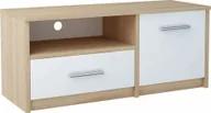Szafki RTV - Elior Skandynawska szafka pod telewizor dąb sonoma + biały - Karix - miniaturka - grafika 1