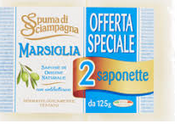 Mydła - Spuma di Sciampagna Marsylia Włoskie mydło 2x125g - miniaturka - grafika 1