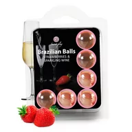 Masaż erotyczny - Secret Play Brazilian Balls Strawberry & Sparkling Wine 6 pack - miniaturka - grafika 1