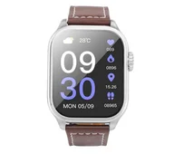 Smartwatch - Hoco Y17 Srebrny/Brązowy - miniaturka - grafika 1