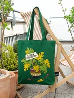 Torby i wózki na zakupy - CZASEM PRZESADZAM / torba bawełniana / zielona - miniaturka - grafika 1