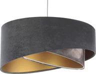 Lampy sufitowe - Lampa wisząca Lumes Szara welurowa lampa wisząca asymetryczna - EXX11-Gelva - miniaturka - grafika 1