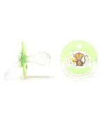 Smoczki do butelek - Poupy Poupy, Smoczek okrągły, silikonowy, 4m+, Zielony, 2 szt. - miniaturka - grafika 1
