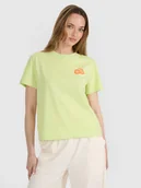 Koszulki i topy damskie - 4F T-shirt oversize z nadrukiem damski - żółty L - miniaturka - grafika 1