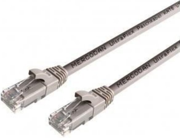 Mercodan Kabel sieciowy RJ-45, Cat.6, U/UTP, LSZH, UltraFlex, szary, 7.5 m 371231075