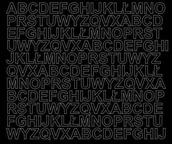 Pasmanteria - Litery samoprzylepne 1.5 cm czarny matowy - Matowa - miniaturka - grafika 1