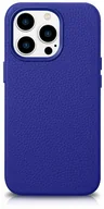 Etui i futerały do telefonów - iCarer Litchi Premium Leather Case skórzane etui iPhone 14 Pro magnetyczne z MagSafe ciemnoniebieski (WMI14220710-DB) - miniaturka - grafika 1